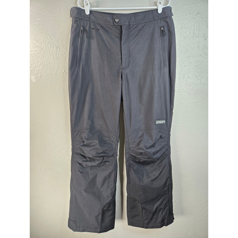 Spyder Thinsulate Insulated Ski Pants Large Long Black Snowboard Winter Outdoor